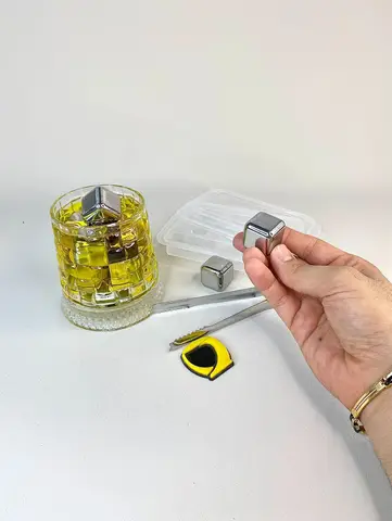 یخ استیل نقره ای 6 عددی یخ استیل نقره ای 6 عددی